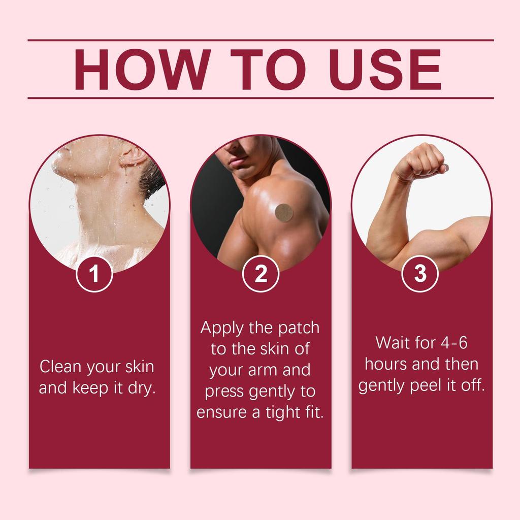 South Moon Kräuter-Energiepflaster Männliches Energie-Nahrungsergänzungspflaster Energetisierende Leistung Kräuterpflaster