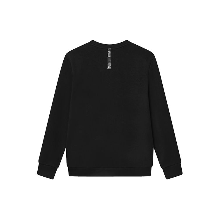 FILA Letter Logo Casual Crewneck Pullover American Sweatshirt Men sweatshirt Black F11M317203FBK