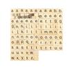 Wooden Uppercase/Lowercase & Number Set - 100pcs Children's Decorative Squares