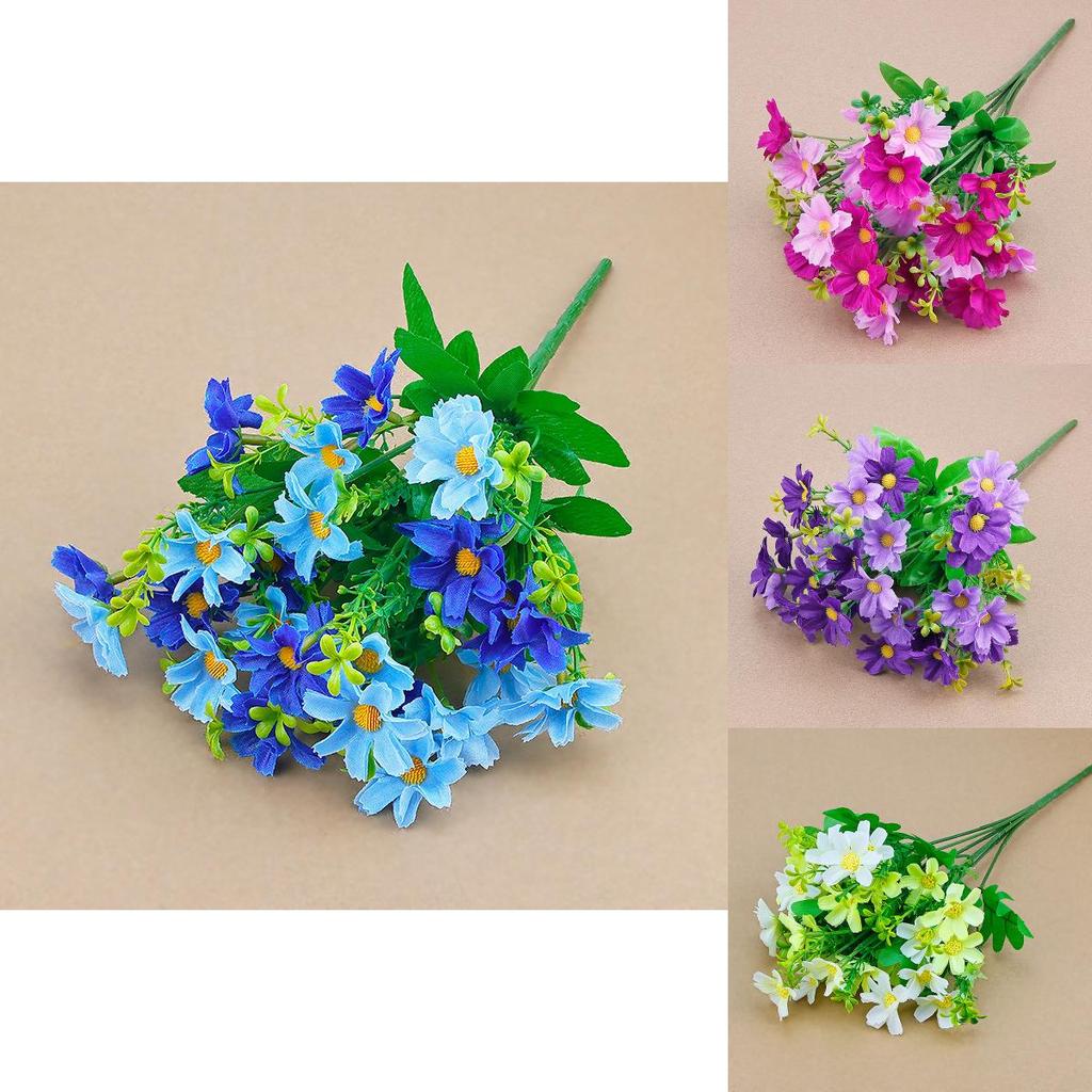 Artificial Daisy 28 Head Small Chrysanthemum Silk Flower For Home Decor And Outdoor Garden Use