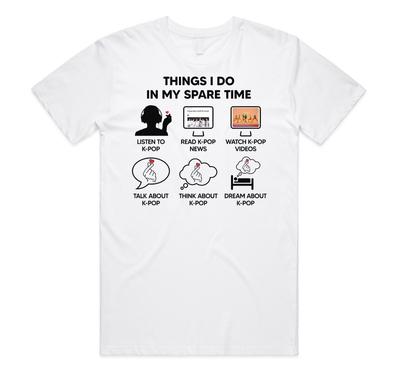 Cose Che Faccio Nel Mio Tempo Libero T-shirt K-pop Divertente Kpop Coreano Kawaii Regalo Carino