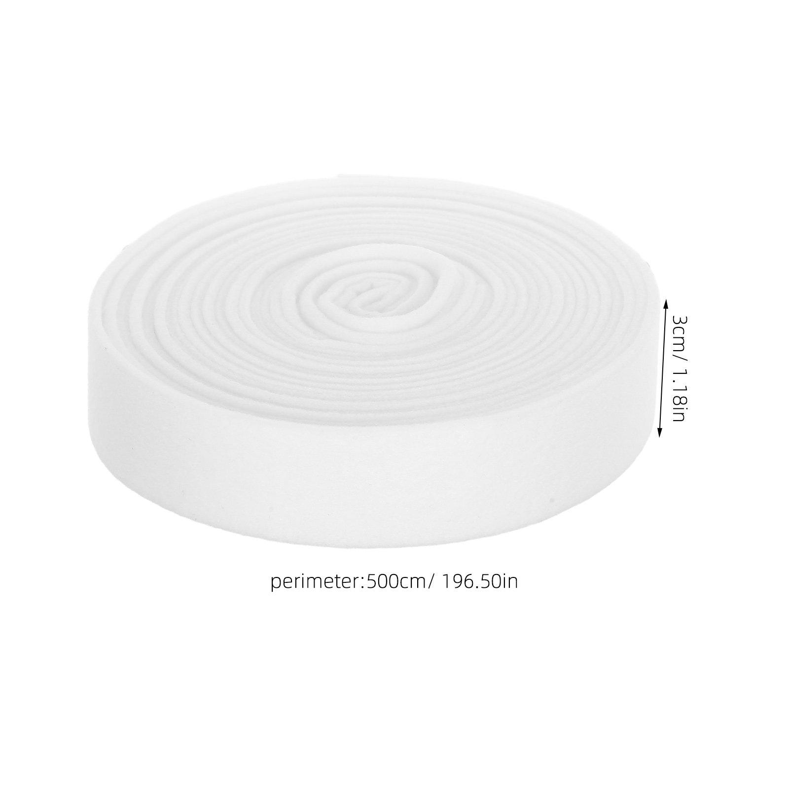 

5 Meters Wool Felt Ribbon Red 3x500cm Crafting Supply for DIY Christmas Decorations Craft Projects Ribbons for Wreaths and Bows білий