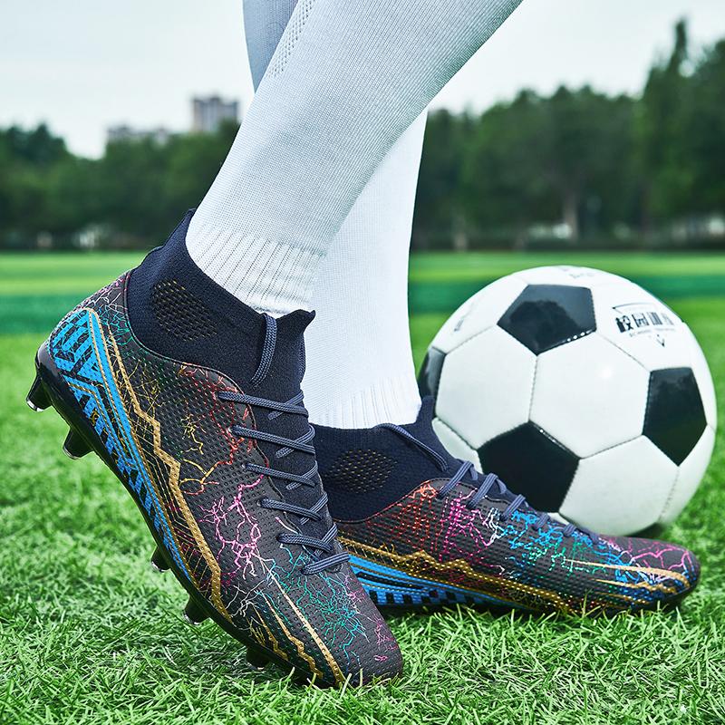 35-47 Nuevos zapatos de fútbol para deportes al aire libre, antideslizantes y resistentes al desgaste, de alta calidad, con absorción de impacto