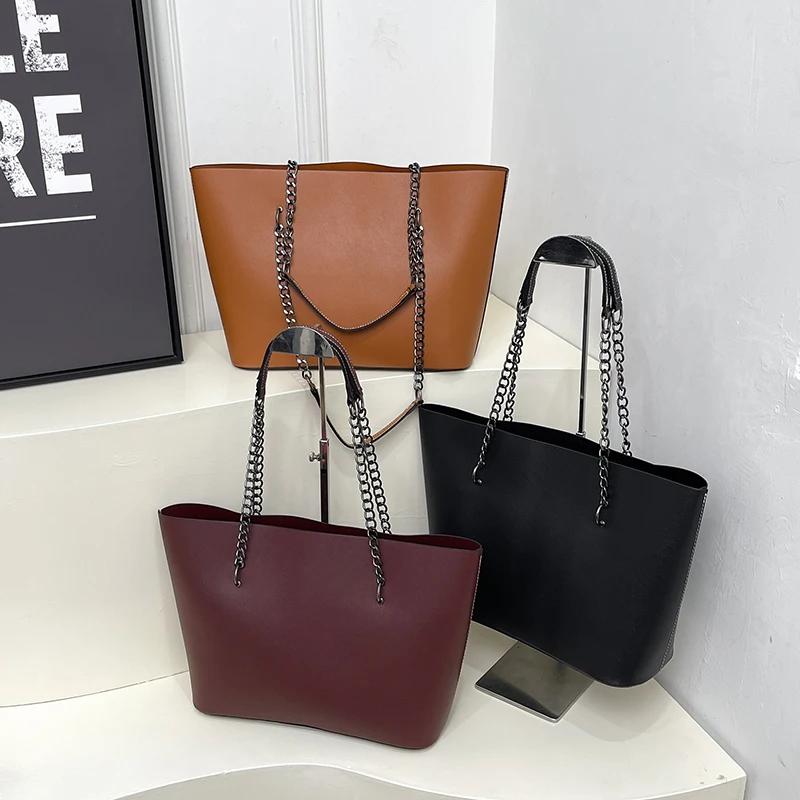 Fashionable Chain PU Shoulder Bag Women's Handbag  New Versatile Commuting Women's Shoulder Bag Tote Bag