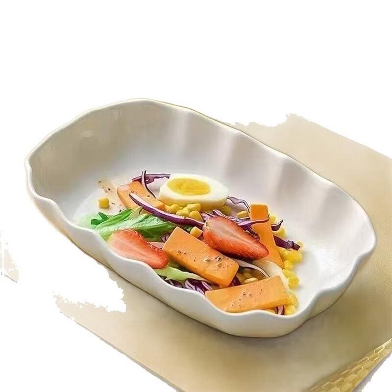 ZISIZ Ceramic Pure White Fish Plate