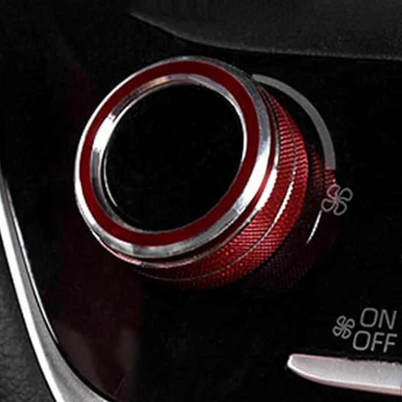Ac Climate Control Knob Ring Covers Ac Air Conditioning Knob Cover 2PCS Ac Air Conditioning Knob Cover For Car Interior