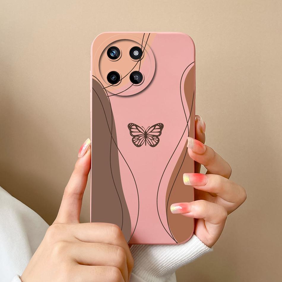 For OPPO Realme 11 4G Phone Cases Fashion Shell Soft Liquid Silicone Camera Protection Back Cover For Realme11 Anti Choc Funda