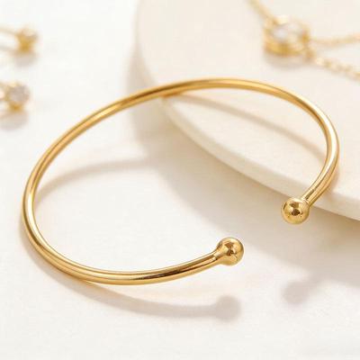 Verstellbares Metallarmband mit Doppelkügelchen & Wassertropfen-Design: Übertriebener Stil für Frauen