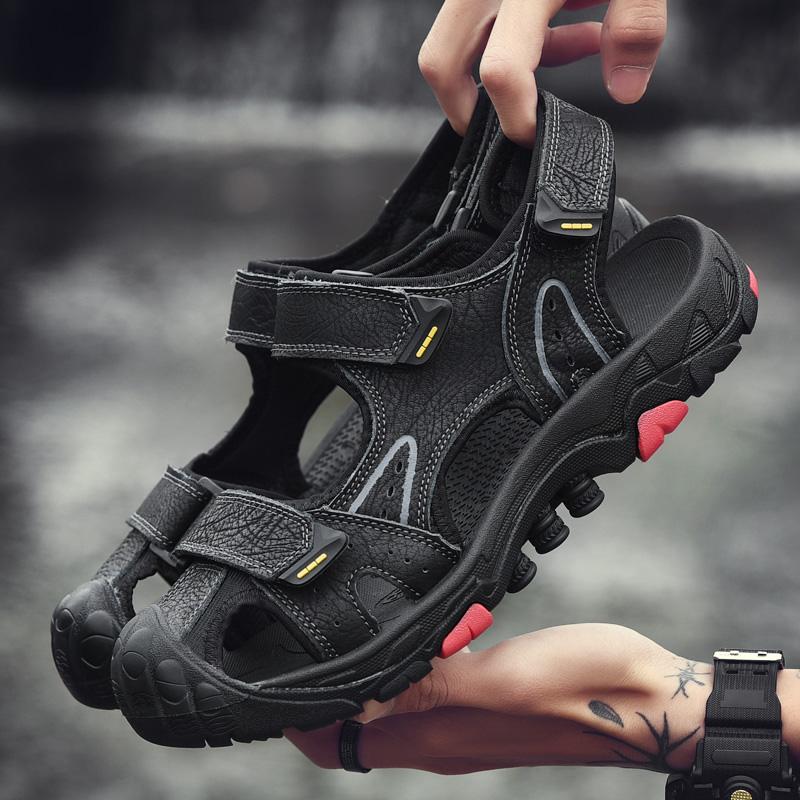 FashionCasual Men Sandals Summer Shoes Soft Sandal Mens Sandles Outdoor Breathable Comfort Slip On Plus Big Size 38-46 Sandalias Hombre