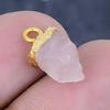 Rose Quartz Rough Gemstone 925 Sterling Silver Jewelry Pendant 0.59" Z1a61