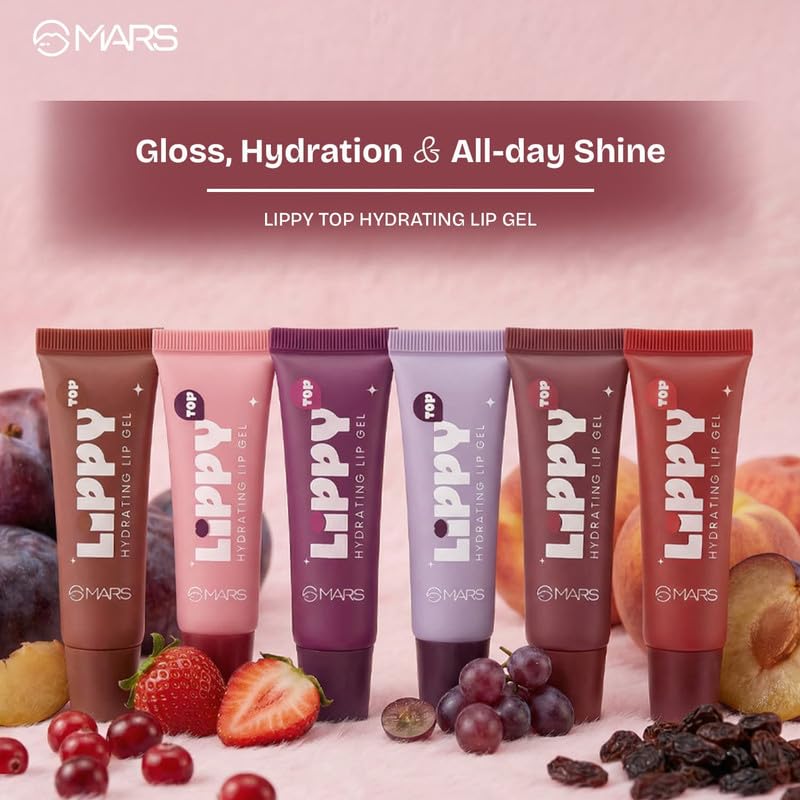 Lippy Top Hydrating Lip Gel | Nourished With Vitamin-E & Shea Butter | Long Lasting Hydration | Glossy Finish (10ml)