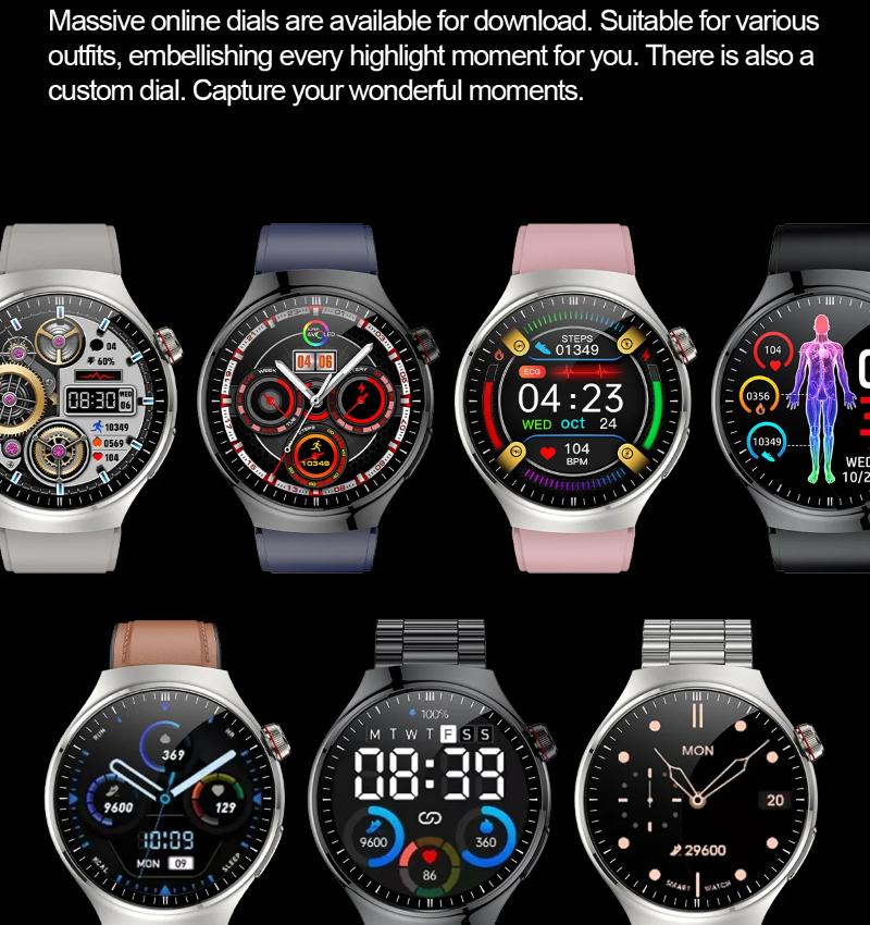 2025 New High-precision ECG Blood Lipids Uric Acid Risk Assessment Smart Watch Pulse Body Fat BP Dynamics Health Monitor