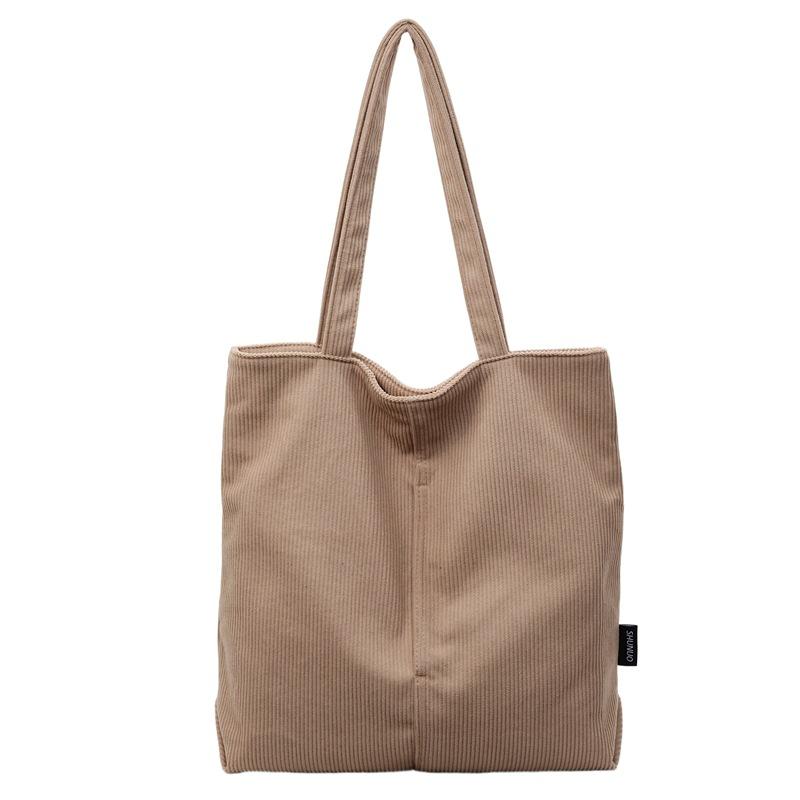 Large Capacity Tote Bag Women's Solid Color Shoulder Bag