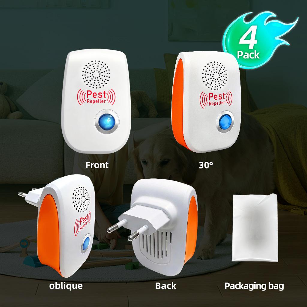 

Ultrasonic Repellent , Anti,Rats, Spiders, Ants, Cockroaches, Plug,in for Home Use(4 Pack) White