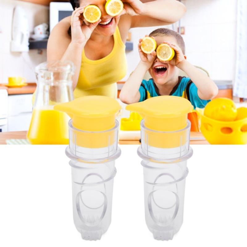 2PCS Portable Lemon Squeezer PP ABS Portable Labor Saving Manual Lemon Juicer For Limes Citrus