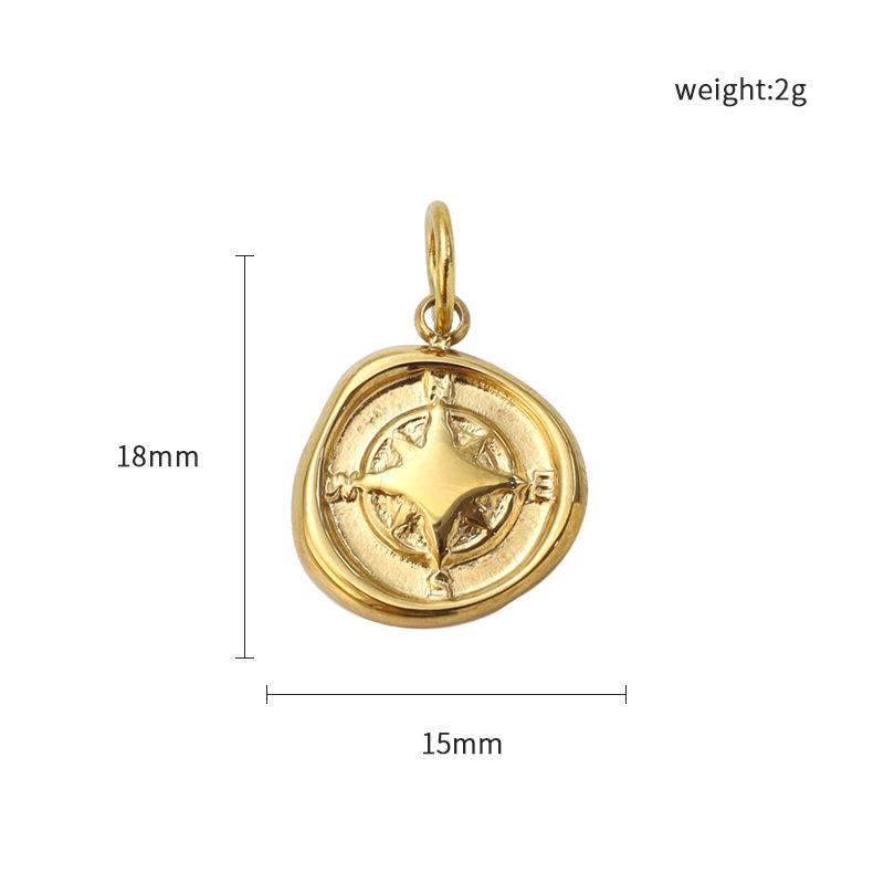Personalized Diy Electroplated Stainless Steel Marine Life Pendant, Gold, Starfish Diy Handmade Necklace Jewelry Accessories
