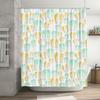 Summertime Vibes: Colorful Flip-Flop Shower Curtain for Bathroom Decor Waterproof Fabric with Easy-Close Hook Rings Rod