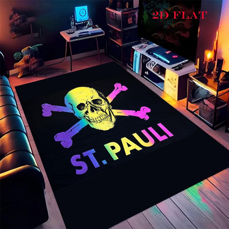 St. Tappeto con logo Pauli per Soggiorno Camera da Letto Casa Decorazione Divano, Tappetino Antiscivolo per Giochi Bambini