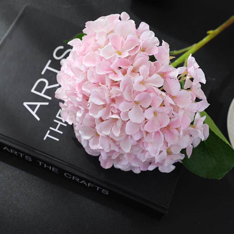

Реалистичные искусственные цветы гортензии 66 см Большие цветы Искусственные поддельные гортензии для домашнего декора Цветочные композиции Свадебные букеты Центральные элементы 3pcs светло-розовый