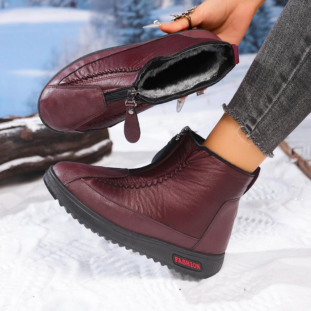 Middle Aged And Elderly Women's Shoes With Winter Velvet And Thick Warm Boots