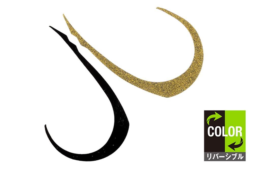 JACKALL Bin Bin Switch T+ Tie, Micro Curly, Wide, Reversible Black