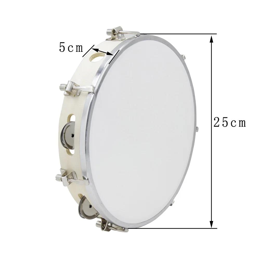 

IRIN 10 Inch Tambourine Adjustable Wooden Panel Hand Held Bell Drum Percussion Music Toys For Kids Infant Enlightenment Tools