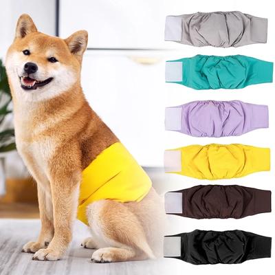 Reusable Male Dog Diaper Pet Physiological Pants Washable Dog Sanitary Panties Waterproof Nappy Belly Band Wrap Diapers Perros