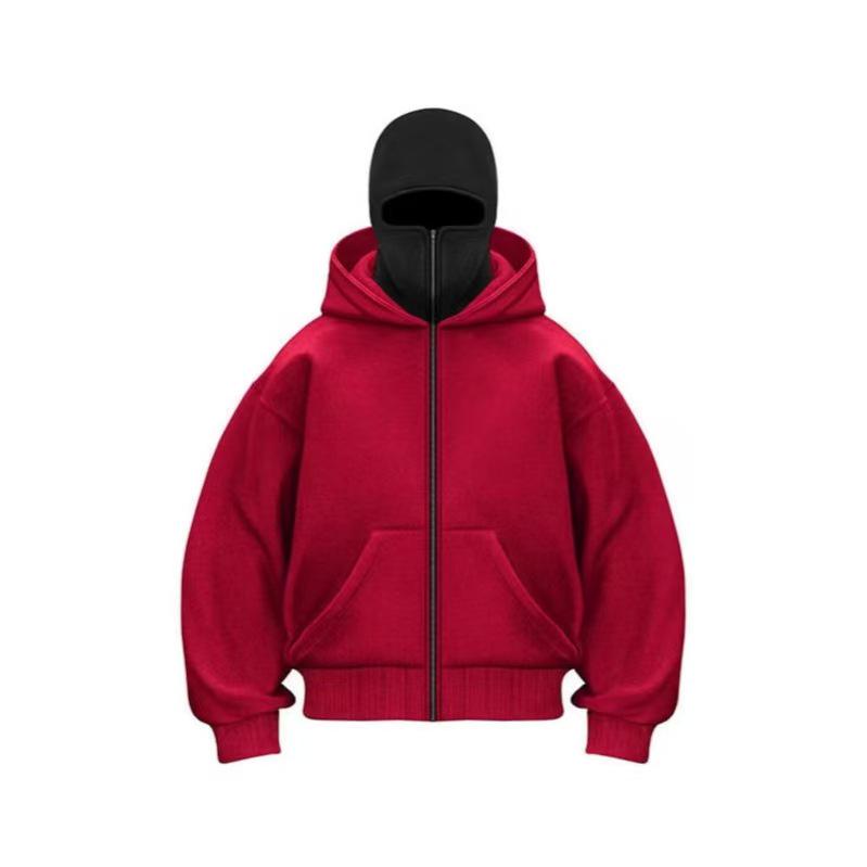 Unisex European & American Double Hood Zipper Cardigan Sweatshirt - Autumn/Winter Fashion