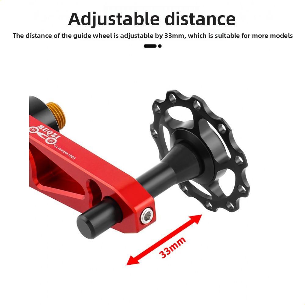 Single speed folding bicycle rear dial chain guide oval disc modified crimp chain to prevent chain drop