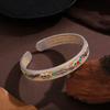 Beautiful and colorful! Phoenix feather enamel gold-painted bracelet is luxurious and elegant, blooming oriental dream, interpreting ancient rhyme