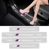 For BMW CE90 E90 Car For BMW 4Pcs Transparent Badge Car Threshold Protector 3D Sticker Car Styling For BMW M M3 M4 M5 X1 X3 X5 X6 X7 F1