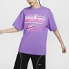 Nike Sportswear Oversized Lightweight Printed Casual Short Sleeve T-Shirt Women Tops Raspberry FZ1147-521