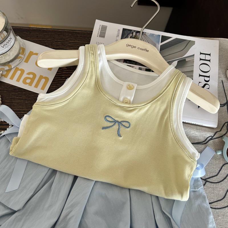 Koreanischer Stil 2025 Sommer Mädchen Camisole Top & Tulpenhose Set