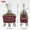 5x Rocker Toggle Flick Switch ON/OFF/ON 15A/250V 20A/125V DPDT Waterproof Heavy Duty Momentary Toggle Switch For Cars Boats etc