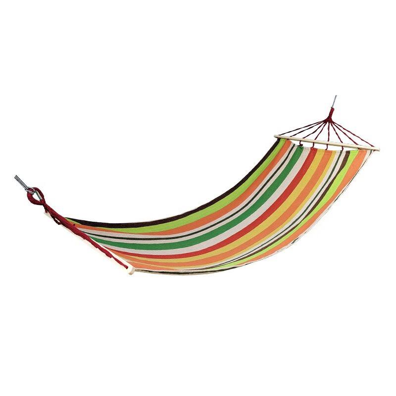 Outdoor Camping Hammock with Wooden Spreader Bar