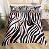 Capa de Edredom Estampa Zebra Solteiro Tema Animal Selvagem Conjunto de Cama Safari Vida Selvagem Pele Capa de Edredom Abstrato Geométrico Listrado Conjunto de Cama