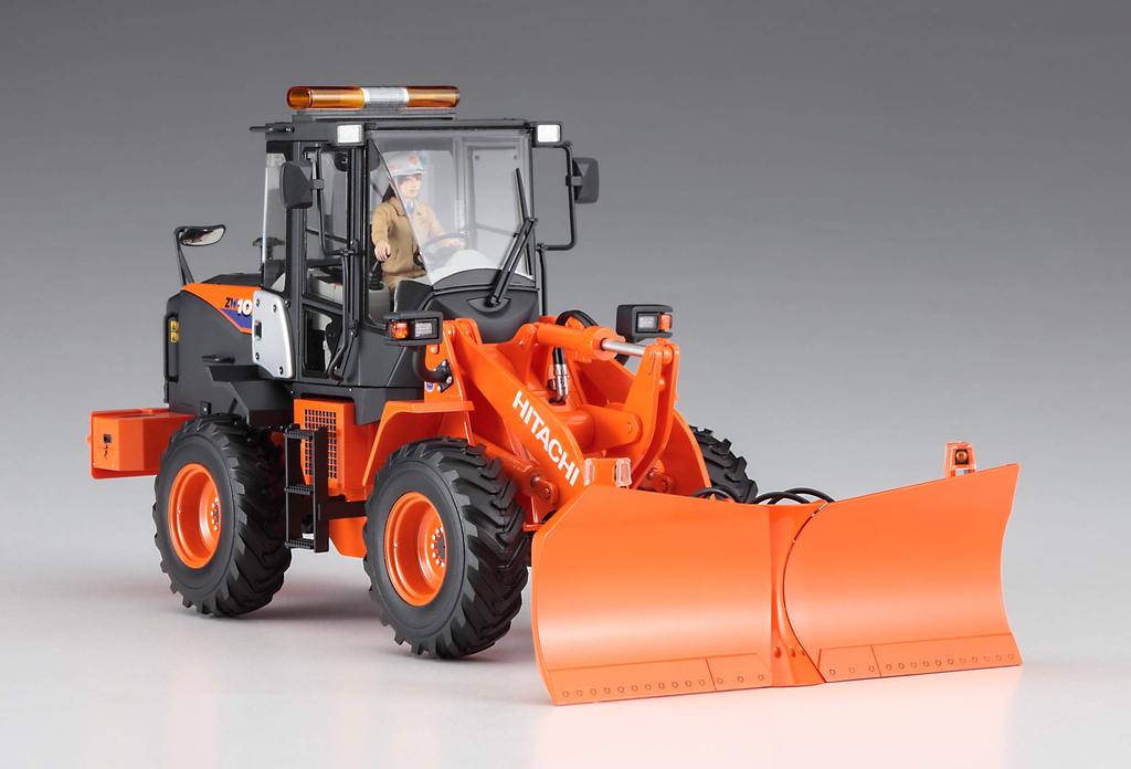Hasegawa Hitachi Construction Machinery Kolový nakladač Specifikace Stroj Plastový Model 66102 1/35 ZW100-6 Multi-Plow (Odklízení sněhu)