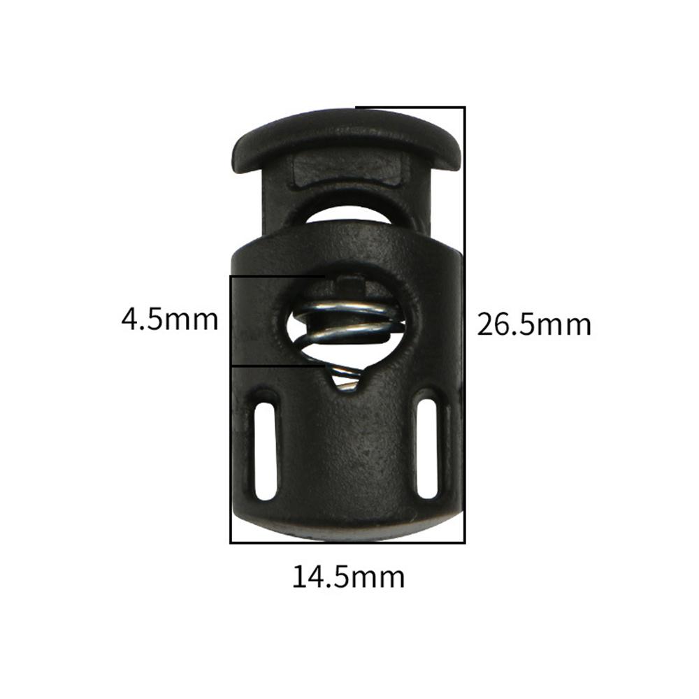 10 Piezas Topes de Cordón con Resorte Fijan Cordones Sueltos en Ropa Bolsas Zapatos Clips de Doble/Un Solo Agujero para Cuerda Accesorios DIY