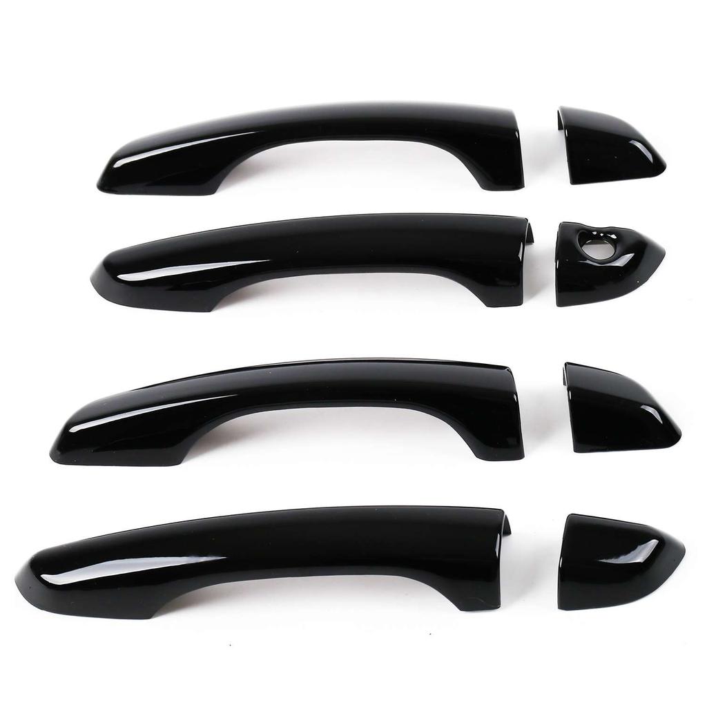 For Hyundai Elantra 2017 2018   LHD ABS Carbon Fiber Black Car Door Handle Cover Trims Sticker Car Styling Accessories