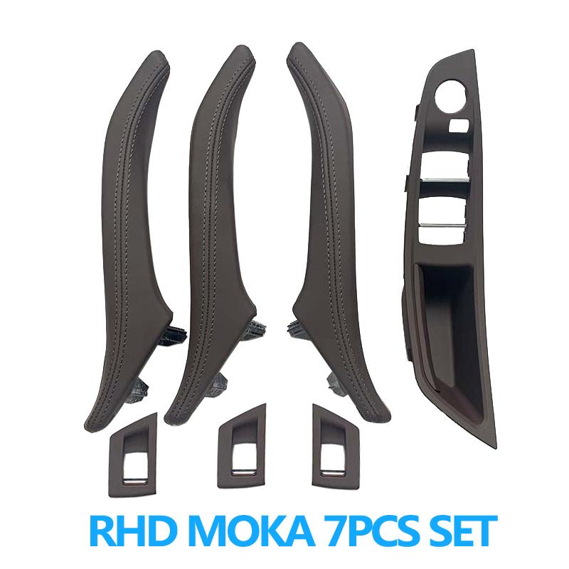 LHD RHD loketní opěrka na straně řidiče Dveře spolujezdce Sada kožené rukojeti pro BMW řady 5 F10 520 523 525 528 530