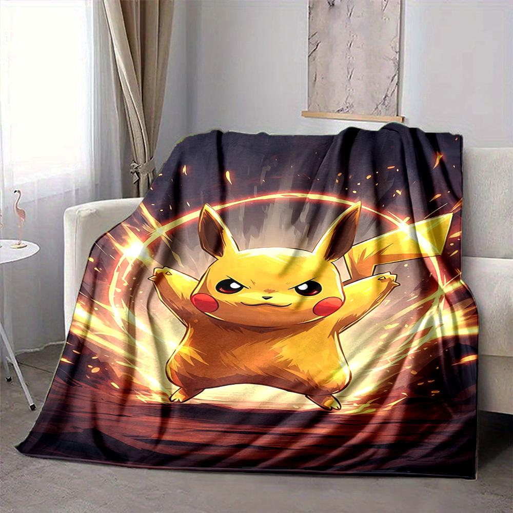 1PC Pikachu Blanket, Throw For Sofa, Bed, Travel, Camping, Livingroom,