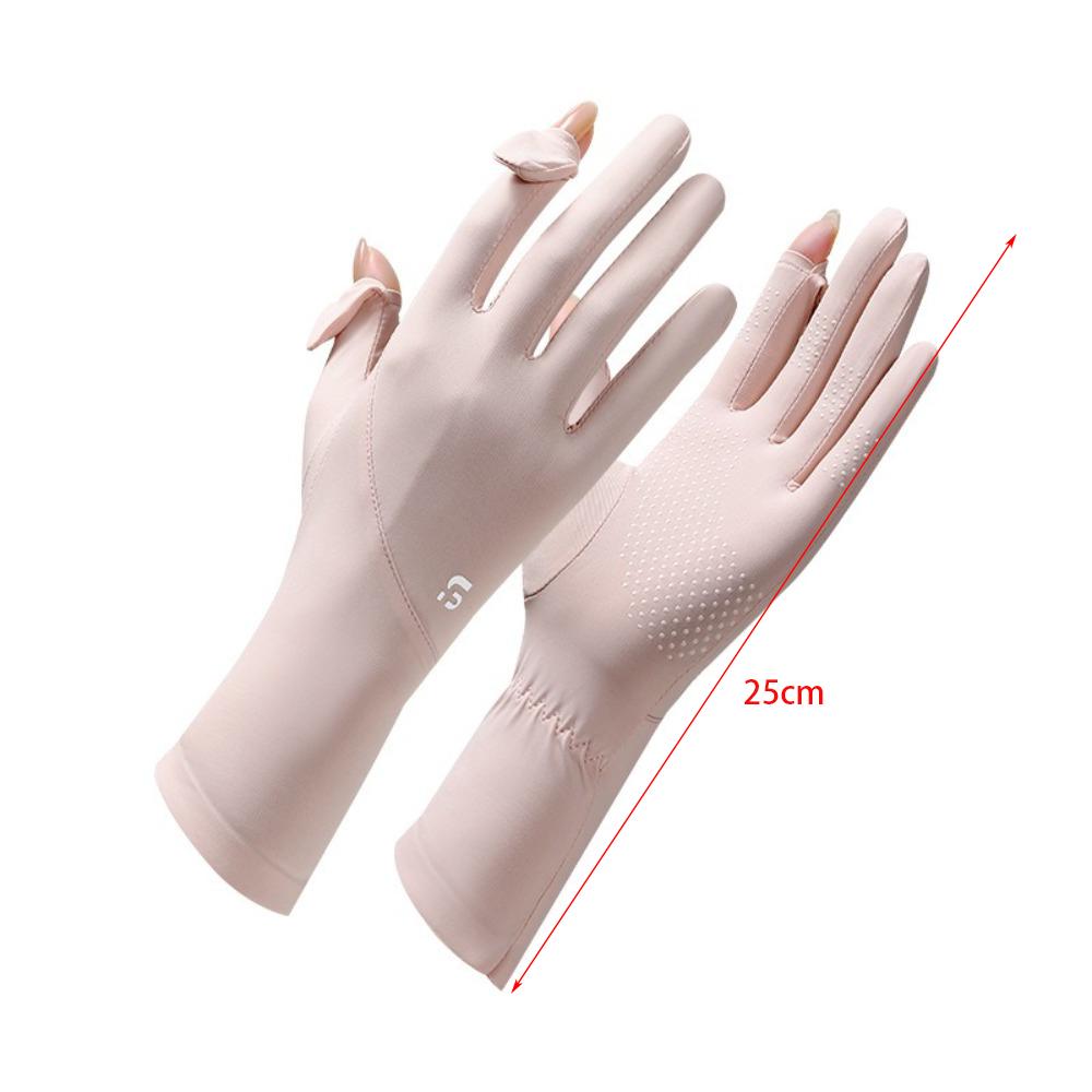 Anti-UV Sunscreen Gloves Touch Screen Driving Mittens New Ice Silk Gloves  Summer