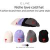 "Chapeau en laine cœur de pêche": Tricot tendance automne-hiver style coréen pour hommes et femmes"