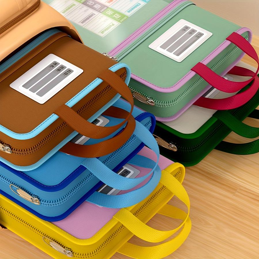 L-shaped A4 file bag, large opening mesh stationery storage bag, large-capacity transparent file bag, school supplies