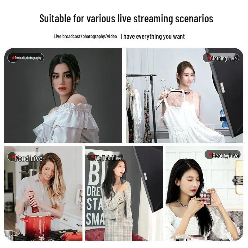 Live Fill Light Photography Box 5070: Soft Light, Square Shooting, Quick-Release Interface Studio Equipment