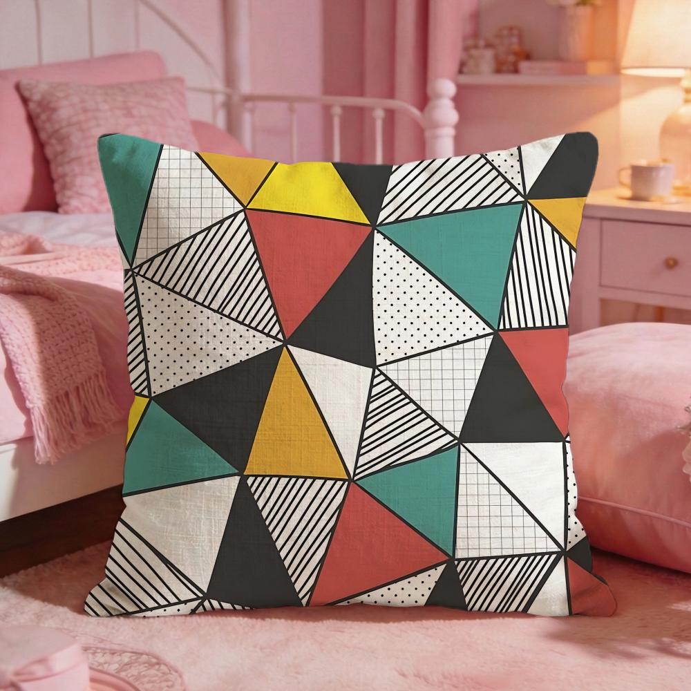 DecorTriangleS Cushion Cover Premium Comfort Reversible Pillow Cove Two In One Design for Any Room  Car Interior