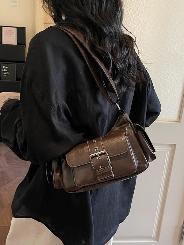 Maillard Color Crossbody Bag: Trendy, Versatile, Stylish Shoulder & Underarm Accessory