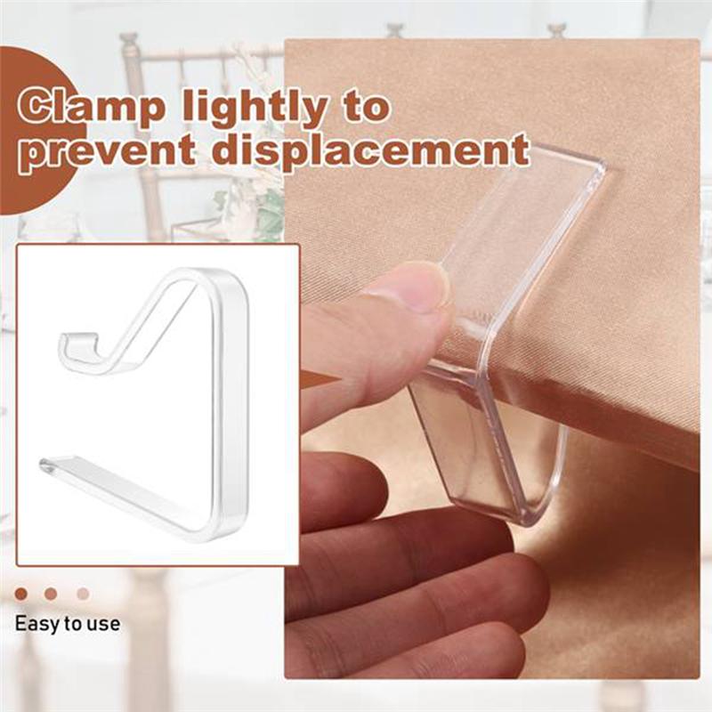 A44Z-12 Pieces Transparent Tablecloth Clips, Table Cloth Clips,Windproof Table Cover Holder Clamps.Table Cloth Holder