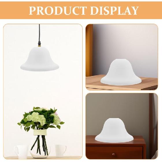 Lamp Shades for Floor Lamps : 2Pcs Plastic Round Mushroom Lampshade Pendant Light Shade for Home Decoration, 7.47X7.47X3.93in (White)