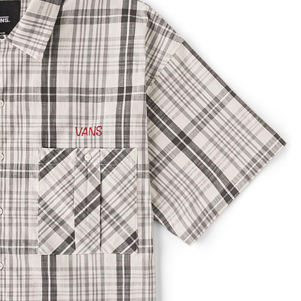 Vans Tokyo Design Collective Plaid Casual Short Sleeve Shirt Men shirts Light-Gray VN000H2RCYF